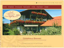 Tablet Screenshot of gaestehaus-brenner-nesselwang.de